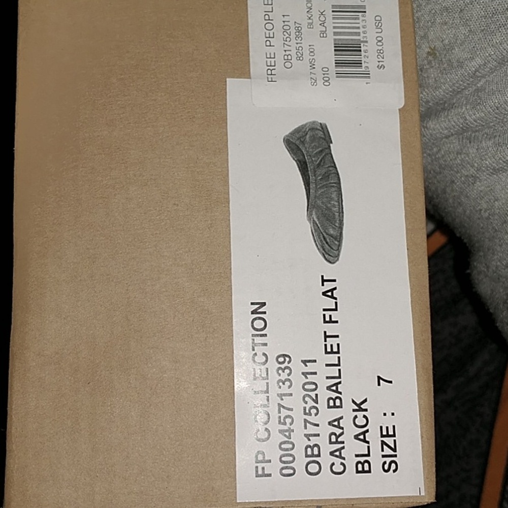 FREE PEOPLE Cara Ballet Flats / Black Size 7 - Picture 2 of 3